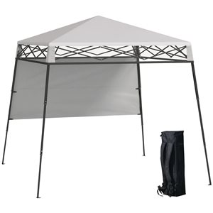 Outsunny 7 x 7-ft Garden Foldable Pop Up Tent Gazebo with Adjustable Legs