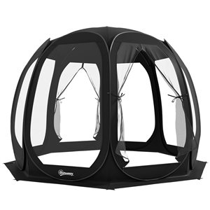 Outsunny 11 x 11.5-ft Black Pop Up Screen Tent with Carry Bag