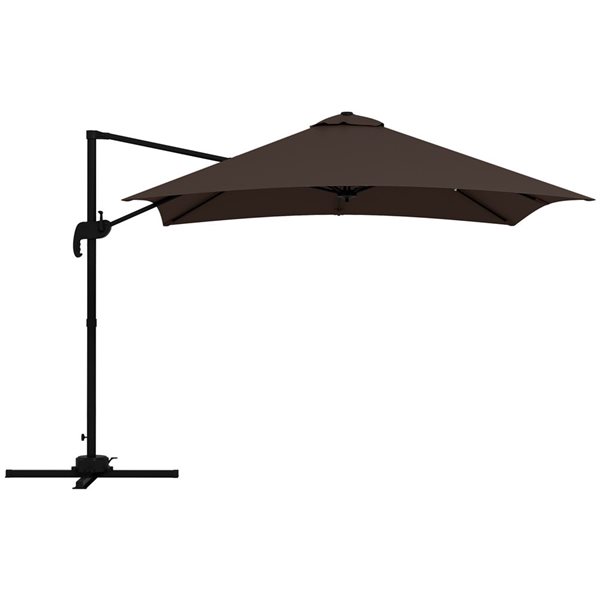 Parasol Outsunny en porte-à-faux carré de 10 pi