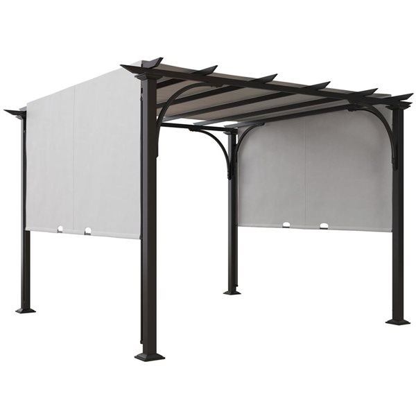 Outsunny White 9.8 x 9.8-ft Outdoor Pergola