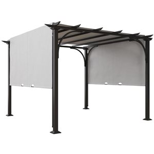 Outsunny White 9.8 x 9.8-ft Outdoor Pergola