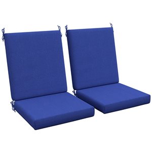Outsunny Set of 2 Yarn-Dyed  Outdoor Chair Cushions