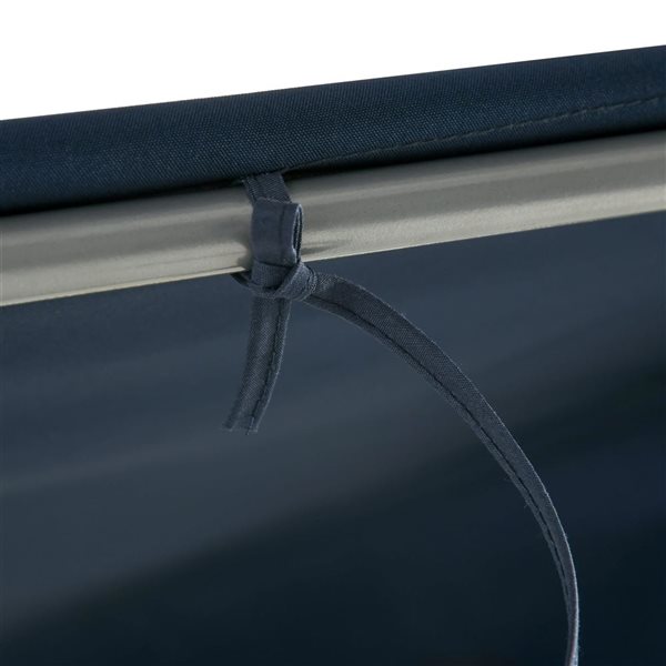 Outsunny Dark Blue 3-Person Patio Swing Seats with Adjustable Canopy