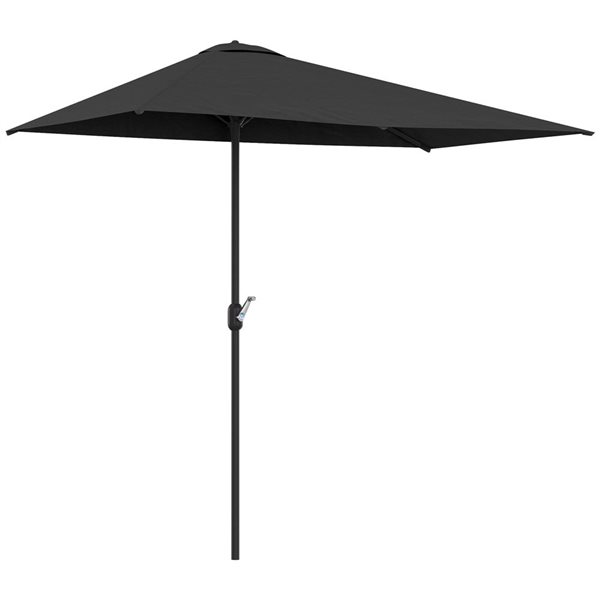 Parasol de balcon 2,93x1,5x2,49m 5 entretoises métal polyester haute densité gris - Outsunny - Gamm vert