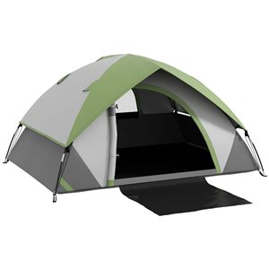 Outsunny 3000mm 4-5 Man Waterproof Camping Tent with Sewn-in Floor