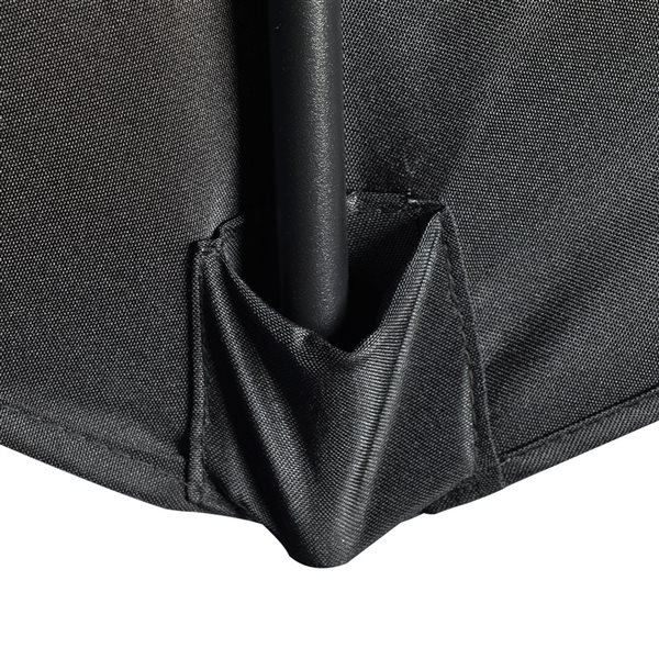 Outsunny 9-ft Half Round Umbrella with 5 Ribs