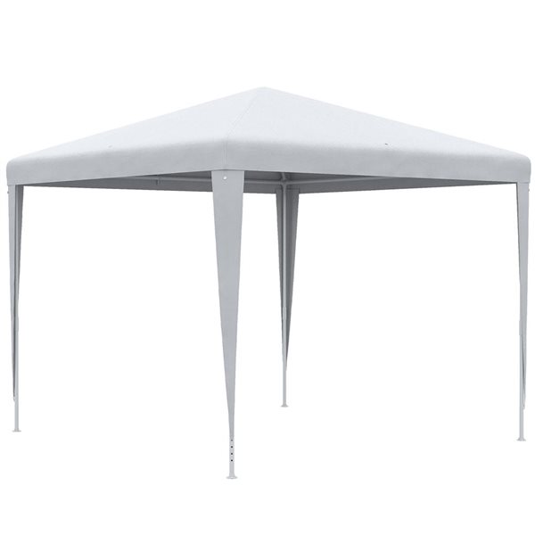 Outsunny 9 x 9-ft White Portable Canopy Party Tent Gazebo with Legs