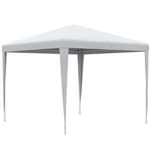 Outsunny 9 x 9-ft White Portable Canopy Party Tent Gazebo with Legs