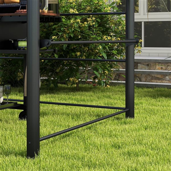 Outsunny 8 x 5-ft Grill Gazebo Shelter with Vented PC Roof and Side Shleves
