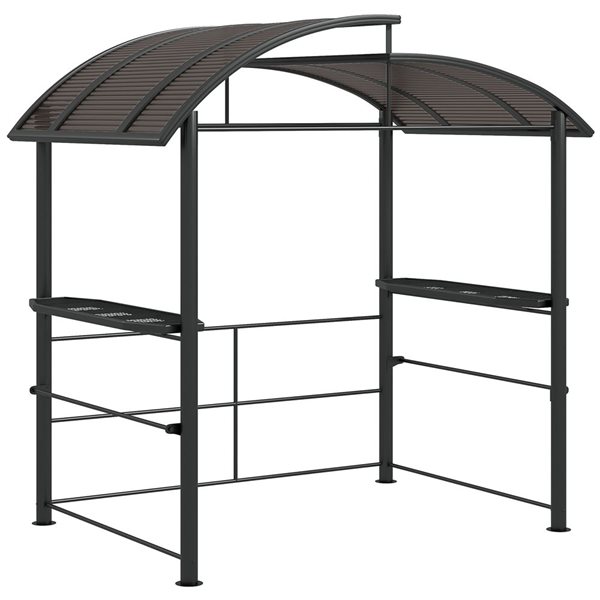 Outsunny 8 x 5-ft Grill Gazebo Shelter with Vented PC Roof and Side Shleves