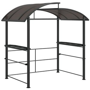 Outsunny 8 x 5-ft Grill Gazebo Shelter with Vented PC Roof and Side Shleves