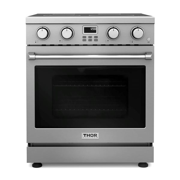 Thor Kitchen 30-in Professional Smooth Surface Freestanding Single Oven Electric Range – Stainless Steel