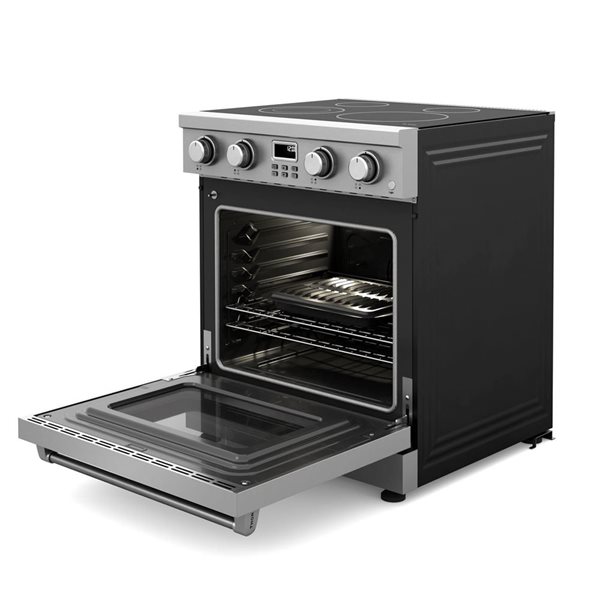 Thor Kitchen 30-in Professional Smooth Surface Freestanding Single Oven Electric Range – Stainless Steel