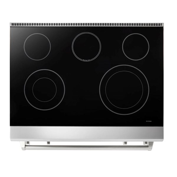 Thor Kitchen 36-in Tilt Panel Professional Freestanding Self-Clean Oven Electric Range – Stainless Steel