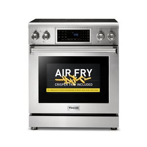 Thor Kitchen 30-in Tilt Panel Professional Freestanding  Self-Clean Oven Electric Range – Stainless Steel
