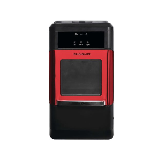 Frigidaire Countertop  Crunchy Chewable Nugget Stainless Steel Ice Maker - Red