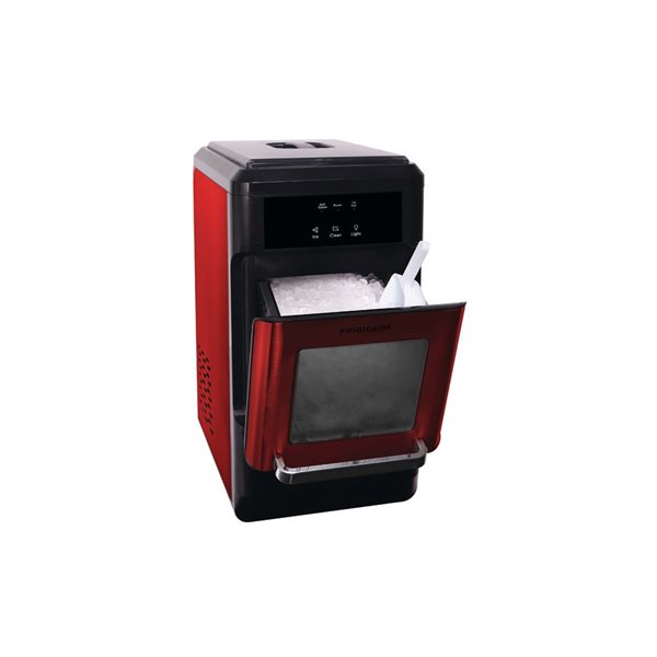 Frigidaire Countertop  Crunchy Chewable Nugget Stainless Steel Ice Maker - Red
