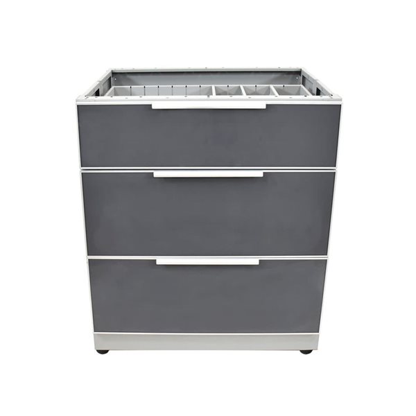 Blue Sky Outdoor Living Outdoor Kitchen Grey 3-Drawer Cabinet