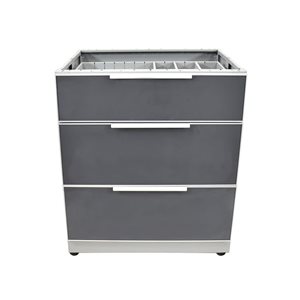 Blue Sky Outdoor Living Outdoor Kitchen Grey 3-Drawer Cabinet