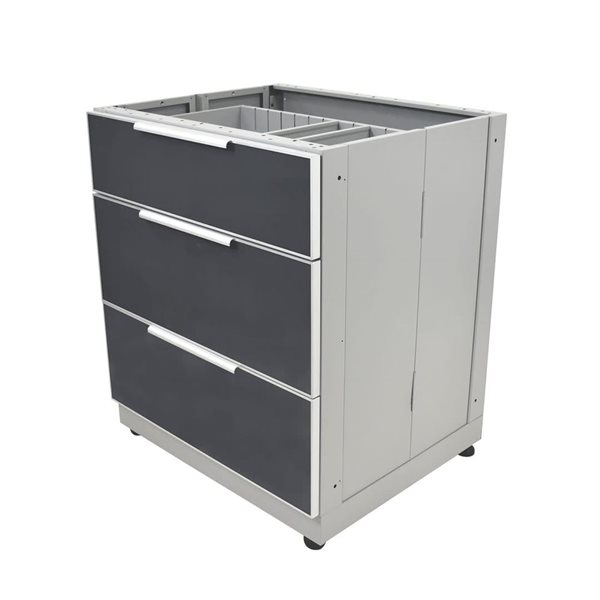 Blue Sky Outdoor Living Outdoor Kitchen Grey 3-Drawer Cabinet