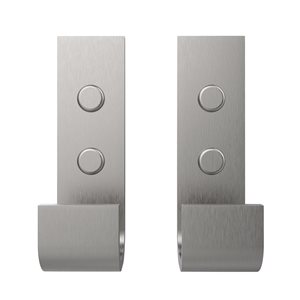 MAAX Manhattan Chrome Wall-Mount Hooks, 2 Units