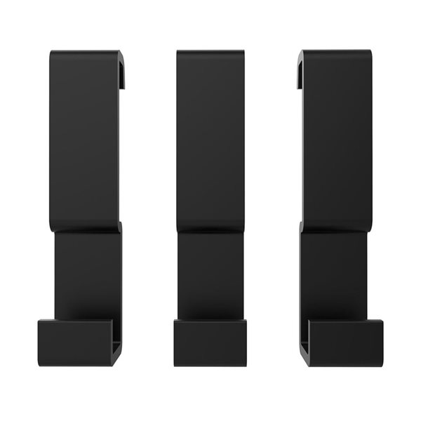 MAAX Manhattan Matte Black Small Hooks - 3 Pcs