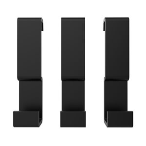 MAAX Manhattan Matte Black Small Hooks - 3 Pcs