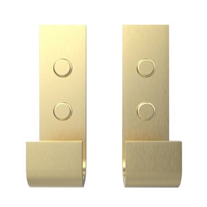 MAAX Manhattan Gold Wall-Mount Hooks, 2 Units