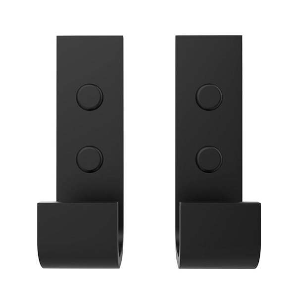 MAAX Manhattan Matte Black Wall-Mount Hooks, 2 Units