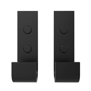 MAAX Manhattan Matte Black Wall-Mount Hooks, 2 Units