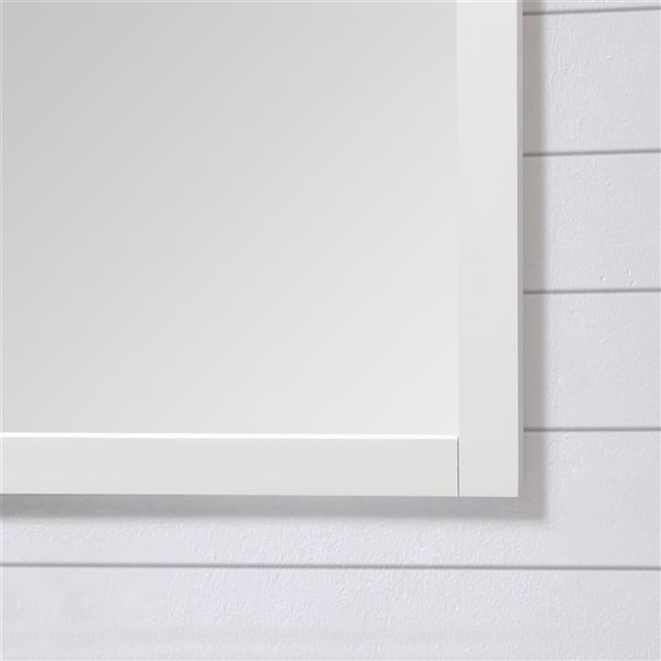 OVE Decors Tahoe 28-in W x 36-in H Framed Wall Mirror - White