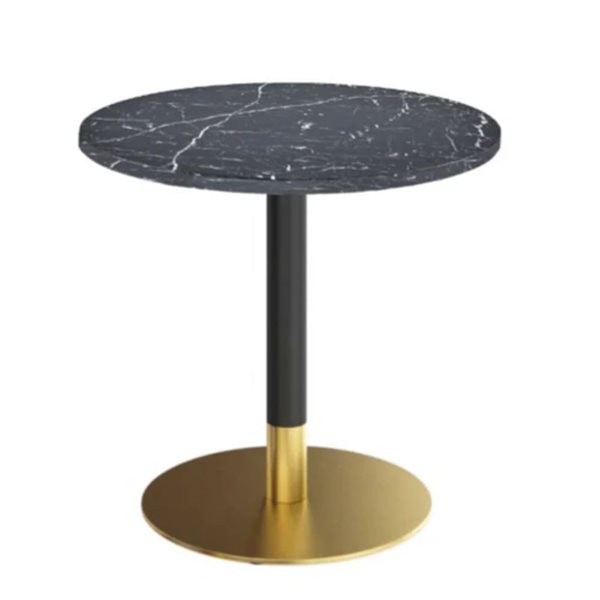 Plata Import Ruby Black Round Dining Table