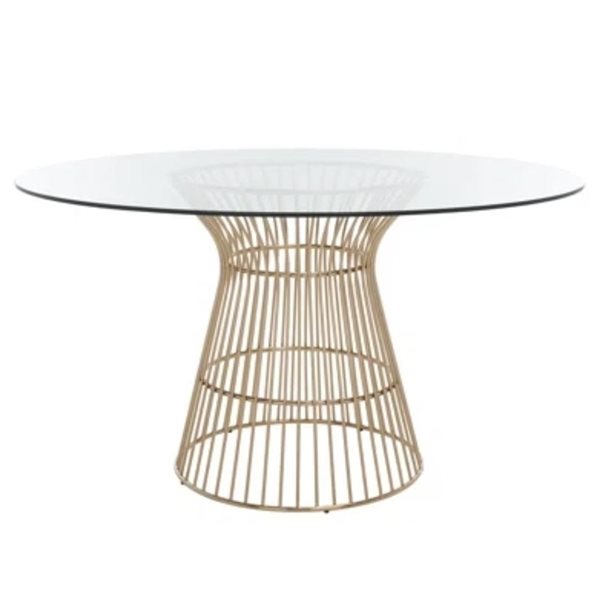 Plata Import Palma 39-in Gold Dining Table