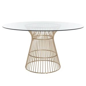 Plata Import Palma 39-in Gold Dining Table