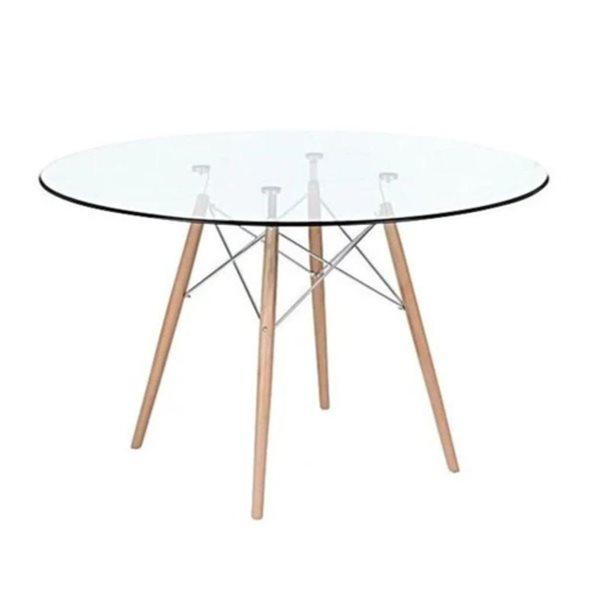 Plata Import Eiffel 36-in Glass Dining Table