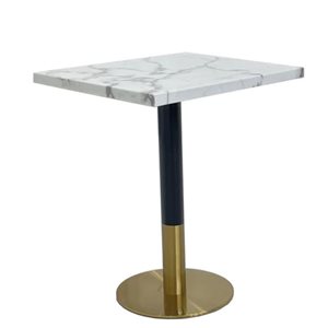 Table de bar Ruby par Plata Import carrée en faux marbre