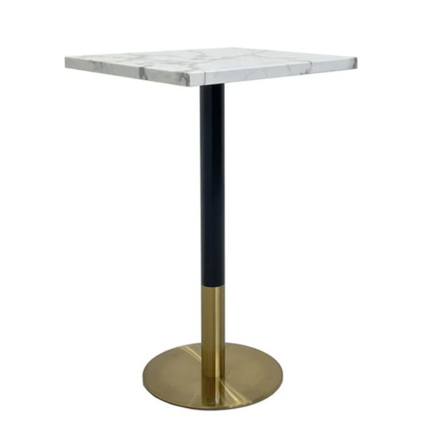 Plata Import Ruby Faux Marble Square Bar Table