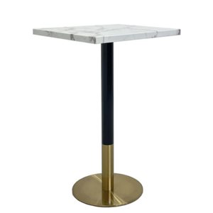 Plata Import Ruby Faux Marble Square Bar Table