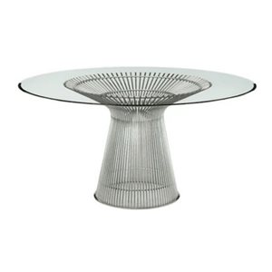 Plata Import Palma 39-in Chrome Dining Table