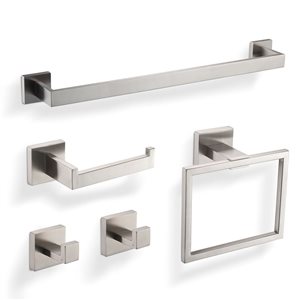 Dornberg 5-Piece Bath Hardware Set - Brushed Nickel