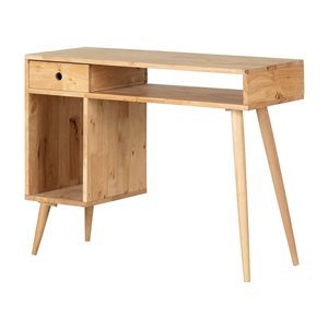 South Shore Kodali Natural Wood 39.25-in Solid Wood Computer Desk