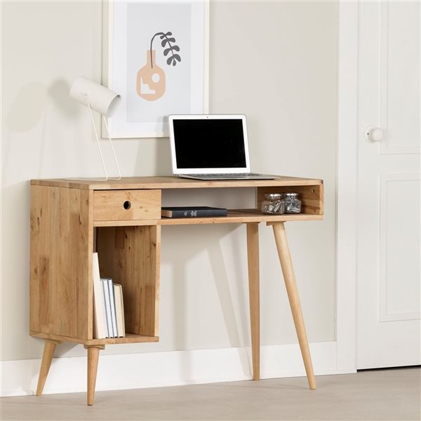 Bureau de travail en bois Kodali de South Shore Bois naturel 39.25-po