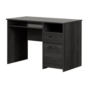 Bureau de travail avec tirette pour clavier Tassio de South Shore Chêne gris 44.5-po