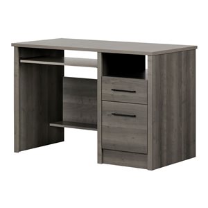 South Shore Gravity Gray Maple 45.75-in Desk with 2 Drawers