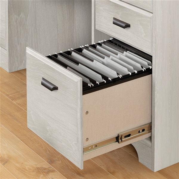 Bureau de travail pour ordinateur avec huche Versa de South Shore Chêne hivernal 44.5-po