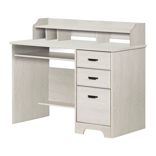 Bureau de travail pour ordinateur avec huche Versa de South Shore Chêne hivernal 44.5-po