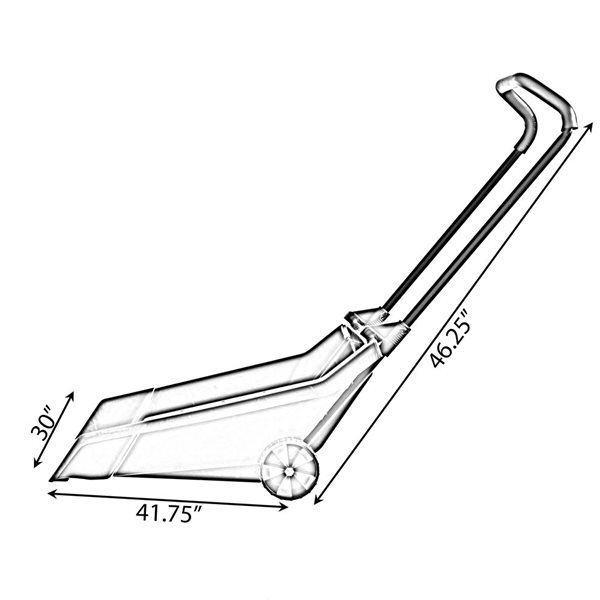 PLAYBERG Heavy Duty Snow Rolling Remover with Wheels and Wide Blade, Red