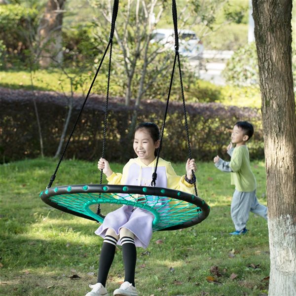 PLAYBERG Round Net Tree Spider Web Swing