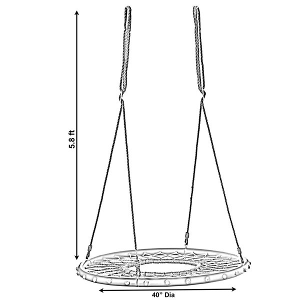 PLAYBERG Round Net Tree Spider Web Swing