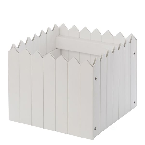 Gardenised Square Traditional Fence Design Vinyl Planter Box QI004006B ...